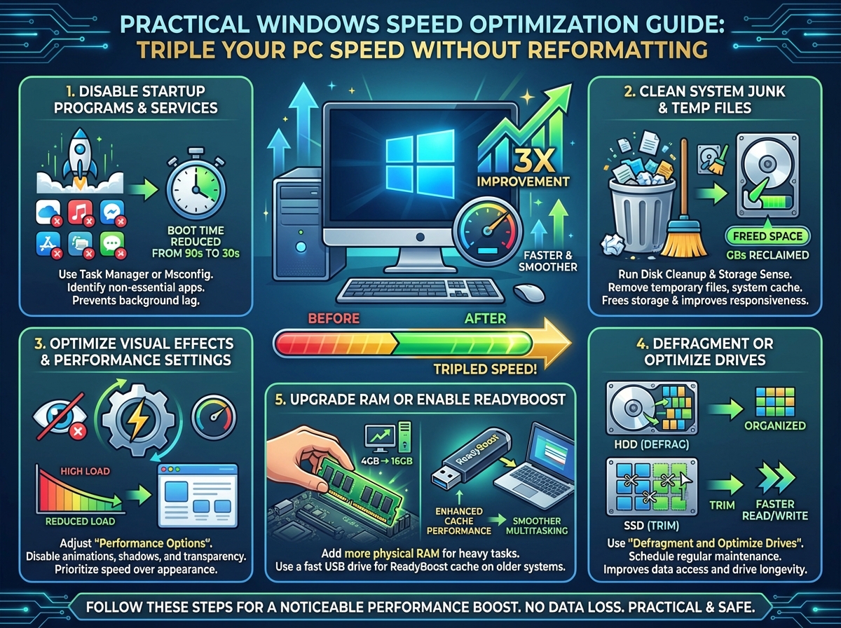 윈도우 포맷 없이 속도 3배 올리는 꿀팁