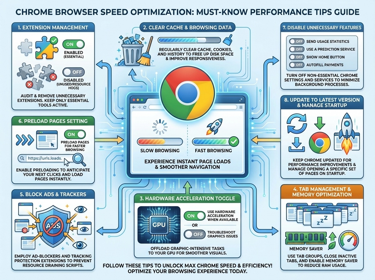 크롬 브라우저 속도 향상 최적화